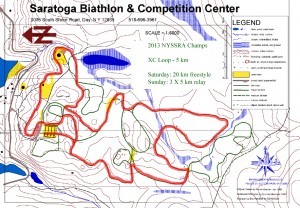 5 km XC  loop - same course for both races